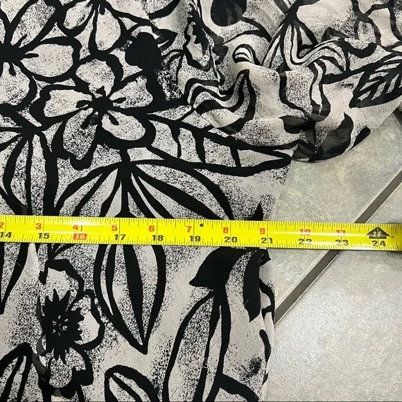 Separates By New York City Design Co Black Floral Silk Top Sz 2XL Y2K Fairy Boho - Picture 6 of 8